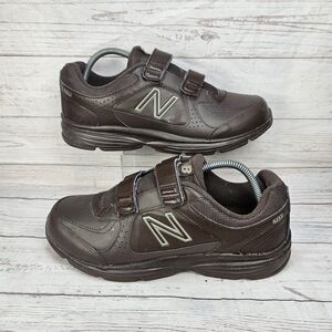 New Balance 411 Walking Shoes Men's Size 8.5 4E Wide Strap Close Brown Leather